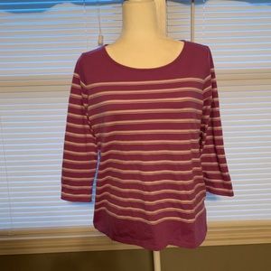 Womens Petite Large Quarter Sleeve Top